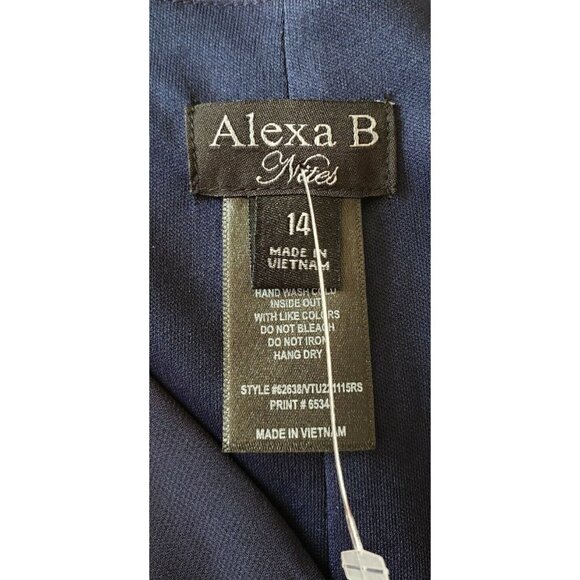 NWT ALEXA B NIGHT MAXI  SEQUIN FLOWER DRESS SZ 14 - Picture 7 of 7